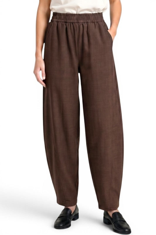 BRL03 Linen-Style Barrel Pants – Effortless Modern Look