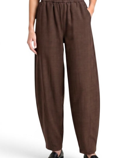 BRL03 Linen-Style Barrel Pants – Effortless Modern Look