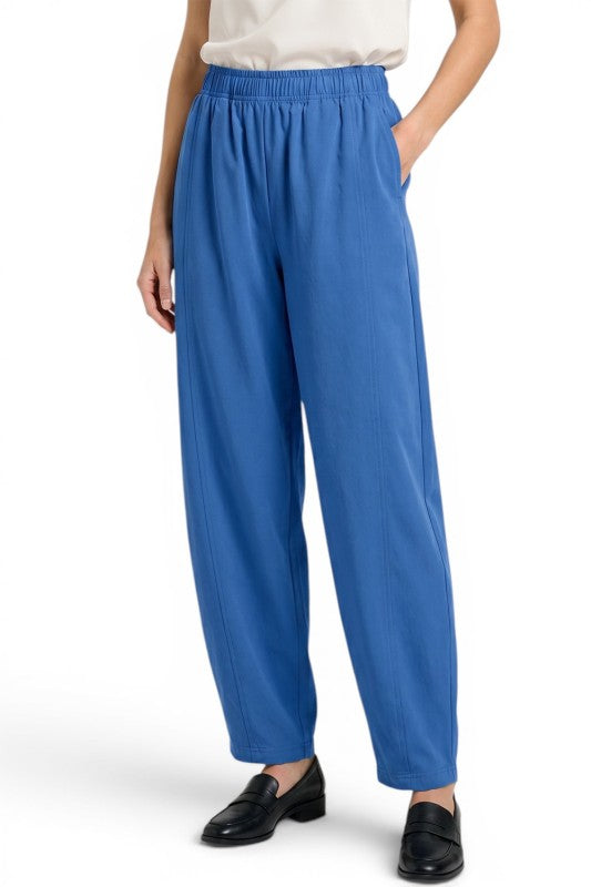 BRL02 Barrel Leg Pants with Elastic Waist – Modern Style