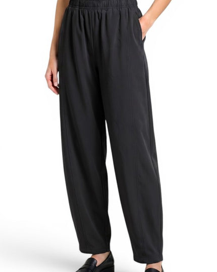 BRL02 Barrel Leg Pants with Elastic Waist – Modern Style