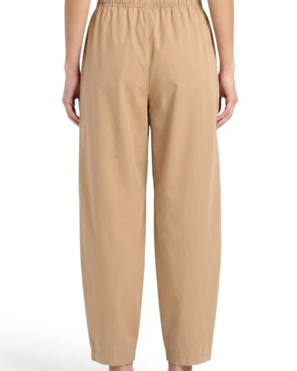 BRL02 Barrel Leg Pants with Elastic Waist – Modern Style