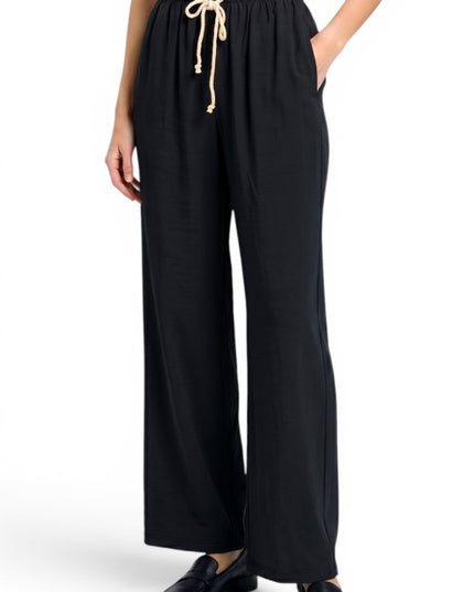PLUS TWL01X Linen Blend Straight Leg Pants