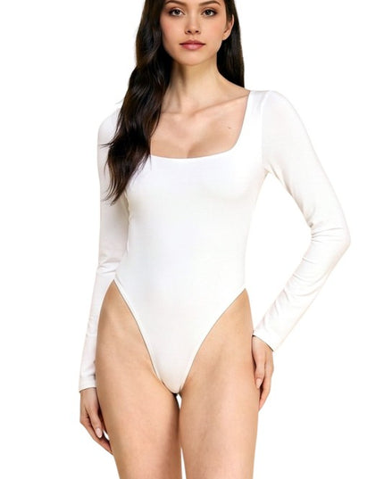 BST23L Scoop Neck Long Sleeve Bodysuit – Everyday Essential