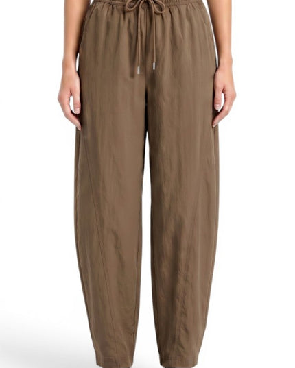 BRL01 Barrel Leg Drawstring Pants – Modern Casual Style
