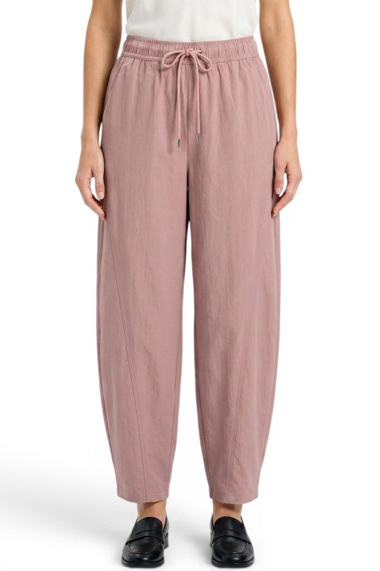 BRL01 Barrel Leg Drawstring Pants – Modern Casual Style
