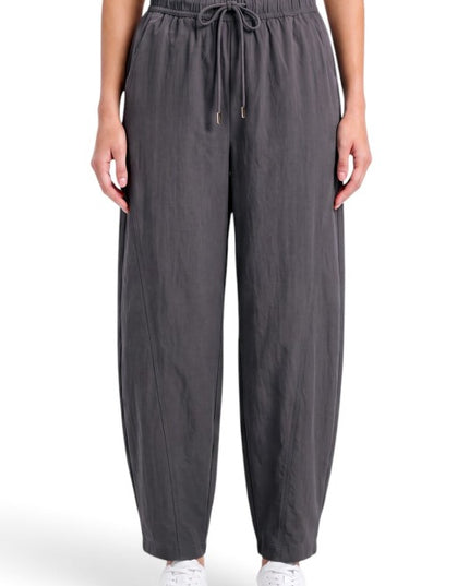 BRL01X Plus Size Barrel Leg Drawstring Pants