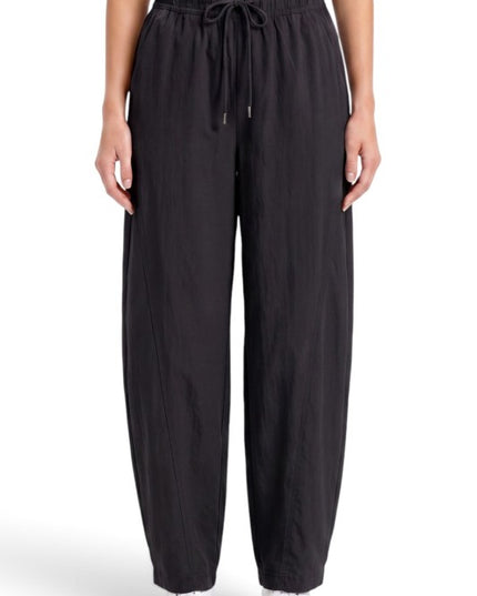 BRL01X Plus Size Barrel Leg Drawstring Pants