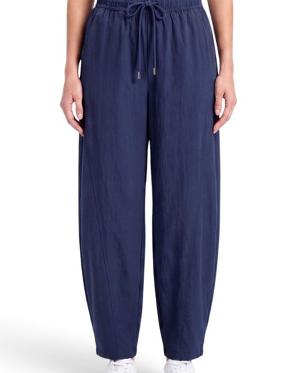 BRL01X Plus Size Barrel Leg Drawstring Pants