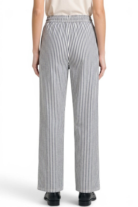 PLUS PC17X Stripe Straight Leg Pants – Modern Chic Style