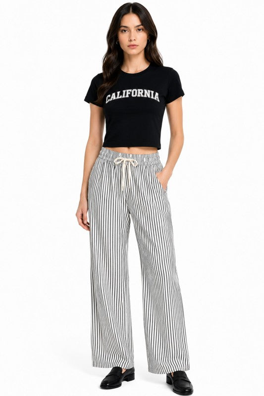 PLUS PC17X Stripe Straight Leg Pants – Modern Chic Style