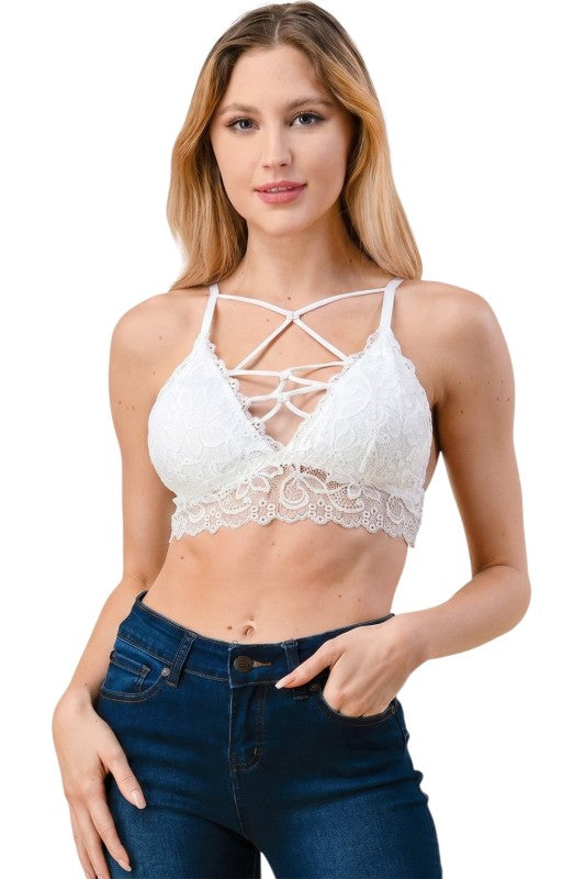 LB33 Elegant lace bralette with a chic feminine appeal