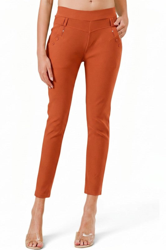 SCU5006 Scuba Skinny Dress Pants – Sleek Tailored Fit