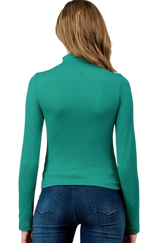 SHE05M Fleece Mock Neck Top – Cozy Everyday Fit