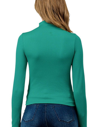 SHE05M Fleece Mock Neck Top – Cozy Everyday Fit