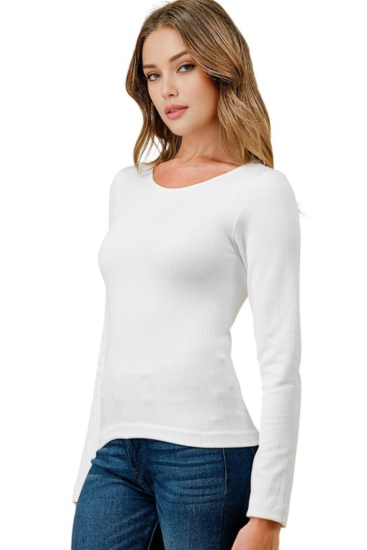 SHE01 Fleece Scoop Neck Top – Cozy Everyday Fit