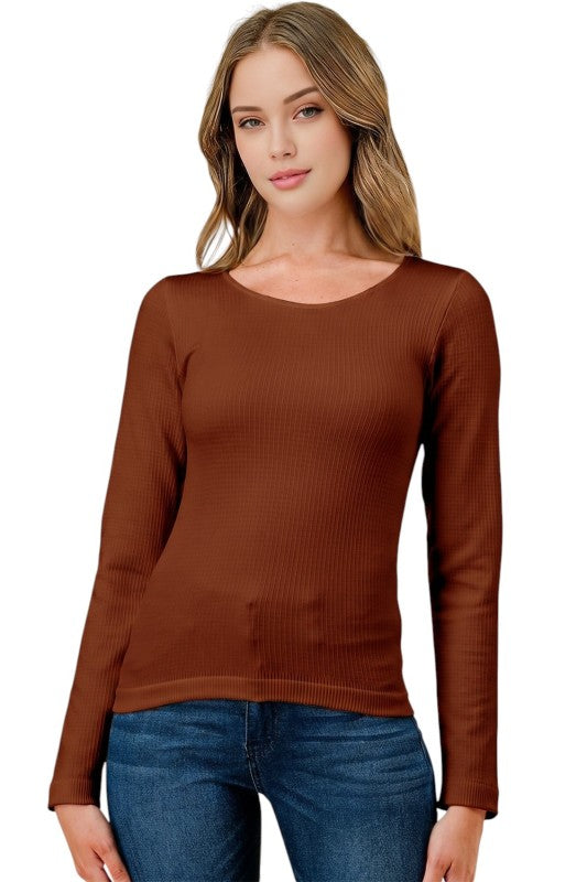 SHE01 Fleece Scoop Neck Top – Cozy Everyday Fit