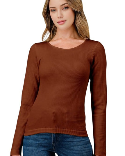 SHE01 Fleece Scoop Neck Top – Cozy Everyday Fit