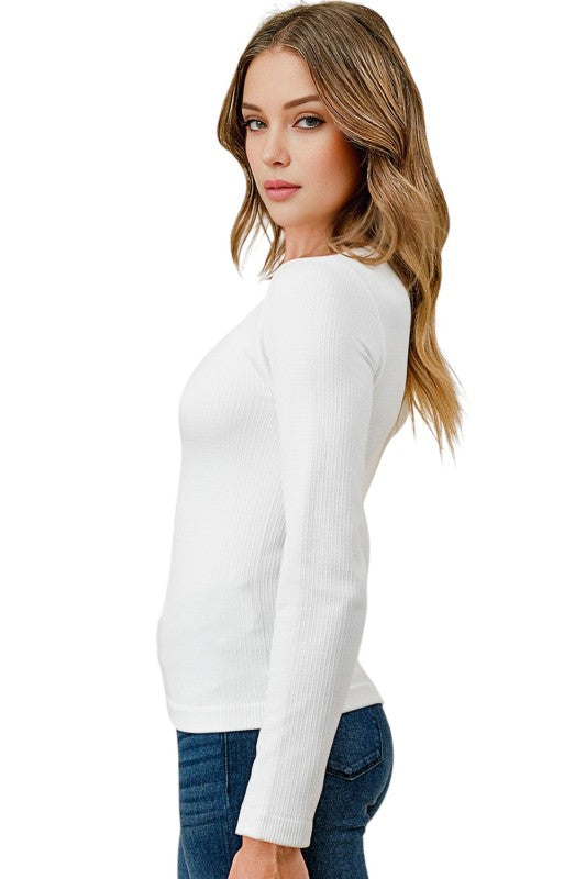 SHE01 Fleece Scoop Neck Top – Cozy Everyday Fit