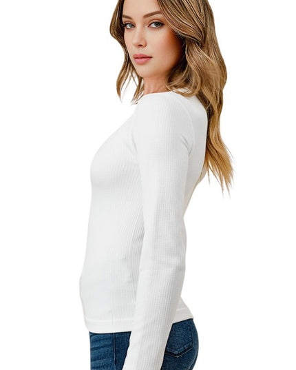 SHE01 Fleece Scoop Neck Top – Cozy Everyday Fit