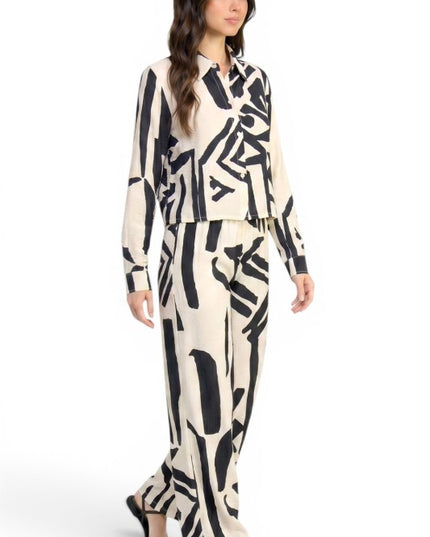 LELIS-702SET Long Sleeve Printed Two Piece Set
