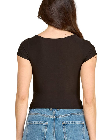 DLT18 Crepe Scoop Neck Top – Sculpt Fit Stretch Top