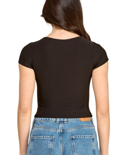 DLT19 Crepe Square Neck Top – Sculpt Fit Stretch Top