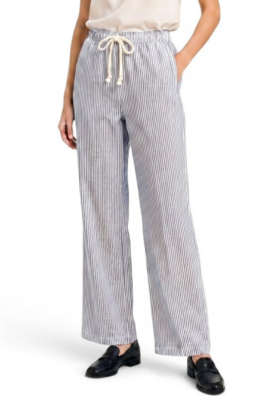CS18 Pinstripe Straight Pants – Drawstring