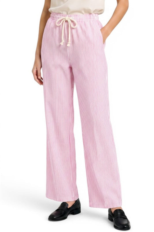CS18 Pinstripe Straight Pants – Drawstring