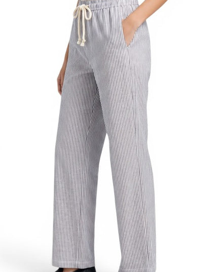CS18 Pinstripe Straight Pants – Drawstring