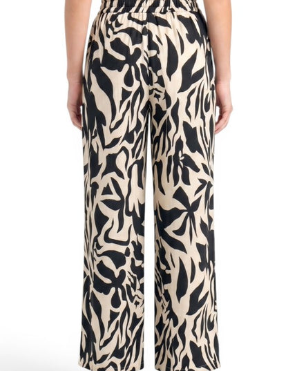 LELIS-16 Unique Print Wide Leg Pants – Modern Chic Style