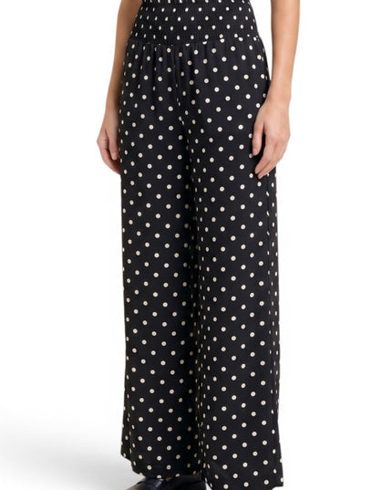 RPP07 Polka Dot Wide Leg Pants – Smocked Waist Fit
