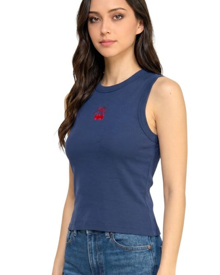 NT302 Cherry Embroidered Tank Top – Cute Everyday Style