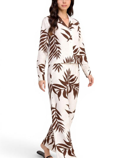 LELIS-202SET Printed Wide Leg Pant Set – Modern Chic Style