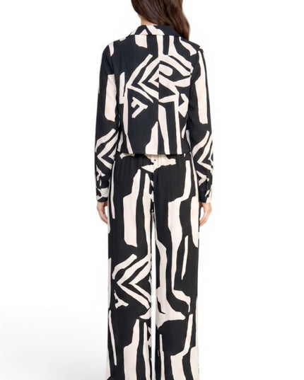 LELIS-802SET Printed Wide Leg Pant Set – Chic Style