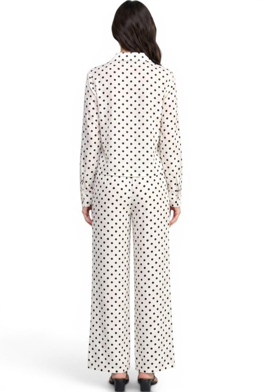 LELIS-902SET Printed Button Down Pant Set – Chic Style