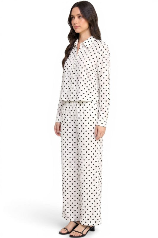 LELIS-902SET Printed Button Down Pant Set – Chic Style