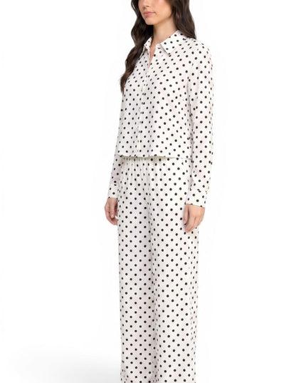 LELIS-902SET Printed Button Down Pant Set – Chic Style