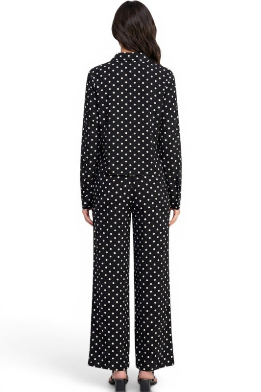 LELIS-902SET Printed Button Down Pant Set – Chic Style