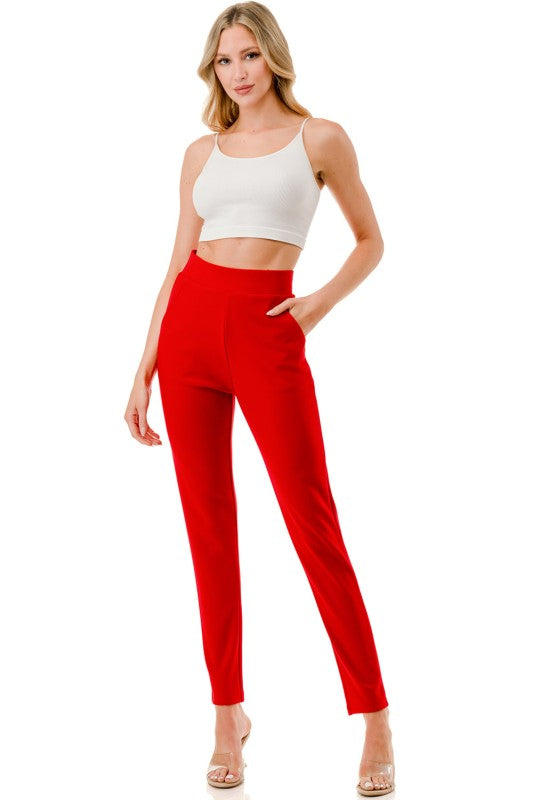 SCUP18 Scuba Pants – High Waist Slim Fit Trousers