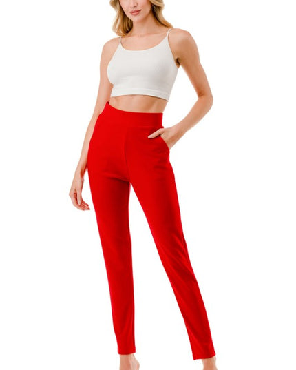 SCUP18 Scuba Pants – High Waist Slim Fit Trousers