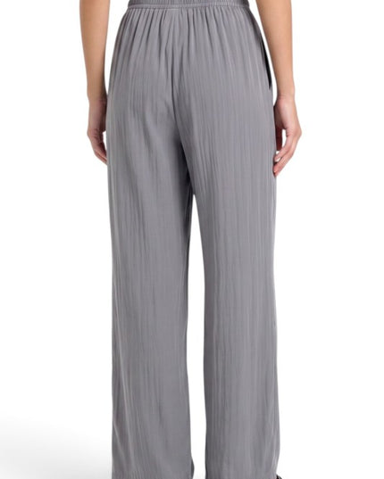 CQ296 Light Crinkle Straight Leg Pants – Modern Chic Style