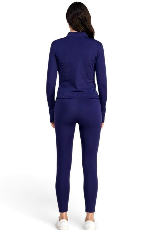 ALU350SET Active Fleece Zip-Up – Yoga Pant Set