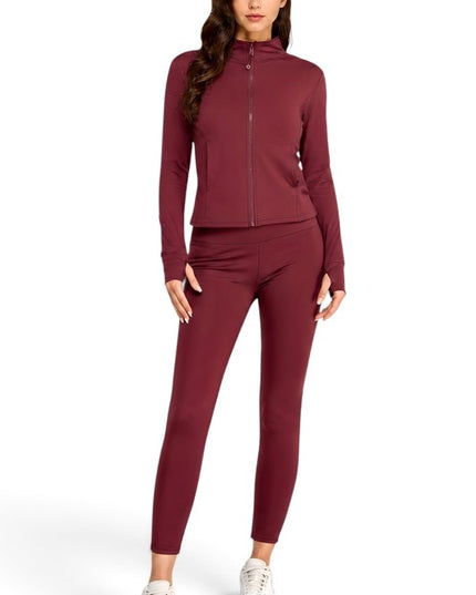 ALU350SET Active Fleece Zip-Up – Yoga Pant Set
