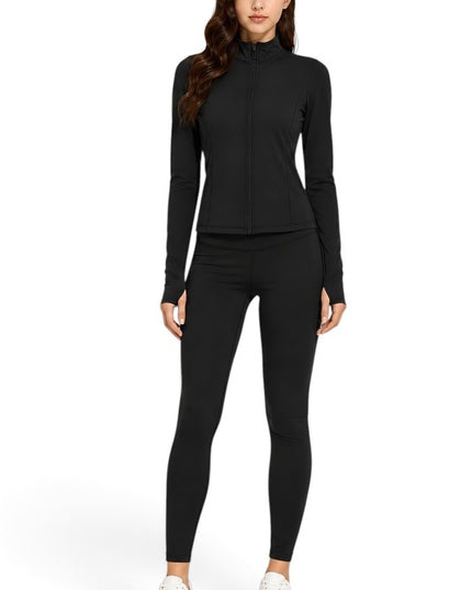 ALU350SET Active Fleece Zip-Up – Yoga Pant Set