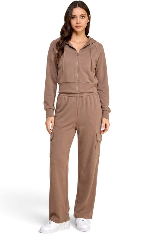 SRC02SET Air Scuba Hoodie Zip-Up – Cargo Sweatpant Set
