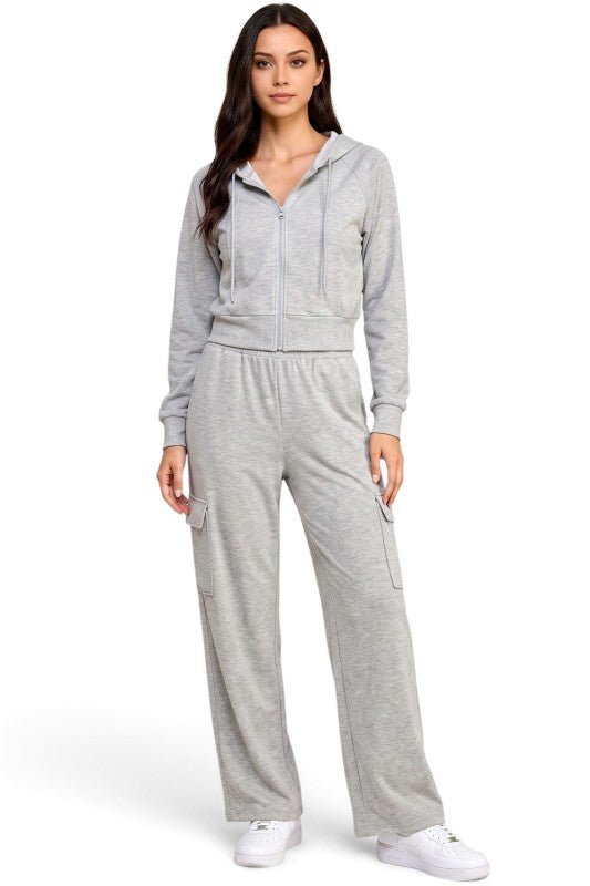 SRC02SET Air Scuba Hoodie Zip-Up – Cargo Sweatpant Set