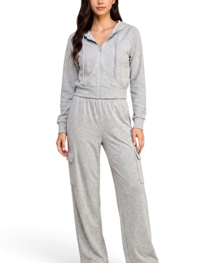 SRC02SET Air Scuba Hoodie Zip-Up – Cargo Sweatpant Set