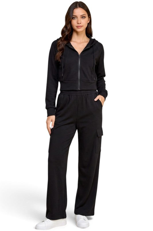 SRC02SET Air Scuba Hoodie Zip-Up – Cargo Sweatpant Set