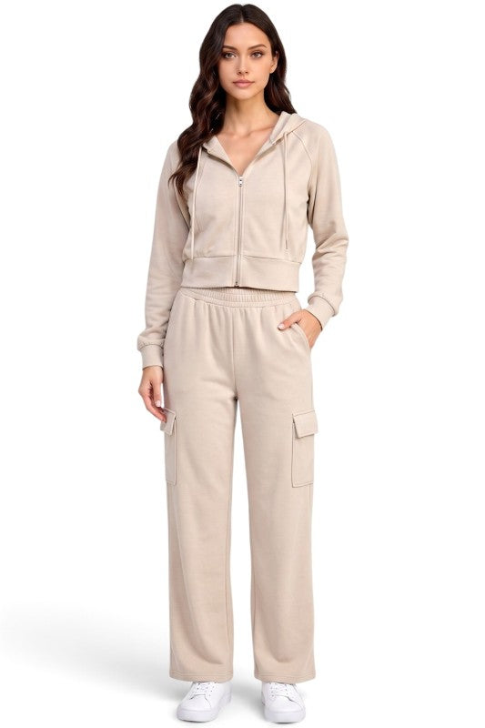 SRC02SET Air Scuba Hoodie Zip-Up – Cargo Sweatpant Set
