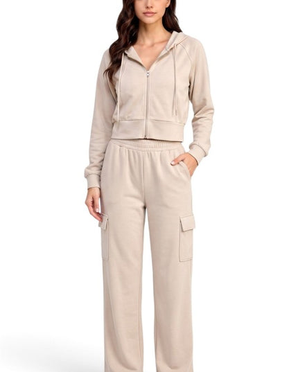 SRC02SET Air Scuba Hoodie Zip-Up – Cargo Sweatpant Set